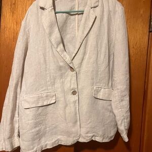 linen oversized blazer
